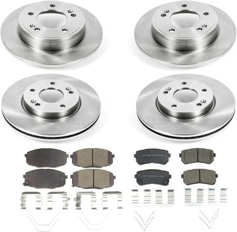 Power Stop KOE8278 Autospecialty Front and Rear Replacement Brake Kit-OE Brake Rotors & Ceramic Brake Pads For Hyundai Kona 2018-2022 [Vehicle Specific] in Saudi Arabia