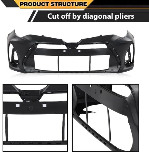 غطاء الوفير الأمامي المقبّر متوافق مع قاعدة تويوتا كورولا 2011/Fit Toyota Corolla L 2012-2013/FIT Toyota Corolla (عارضة الأزياء: CE ، LE) 2011-2013 ، Black in Saudi Arabia