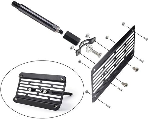 الصمام الأمامي سحب لوحة رخصة رخصة Mount Bracket Bracket for Volkswagen VW Golf GTI Jetta 05-10 Jetta Sportwagon 11-14 EOS لـ Audi TT MK2 Stains Steel No Drill Holder in Kuwait