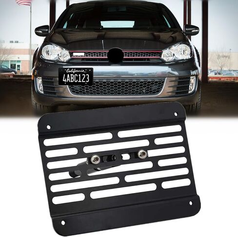 الصمام الأمامي سحب لوحة رخصة رخصة Mount Bracket Bracket for Volkswagen VW Golf GTI Jetta 05-10 Jetta Sportwagon 11-14 EOS لـ Audi TT MK2 Stains Steel No Drill Holder in Kuwait
