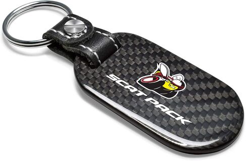 مصنوعة ل Dodge Scat-Pack 100 ٪ سلسلة مفاتيح ألياف ألياف الكربون الأسود الحقيقية in Saudi Arabia