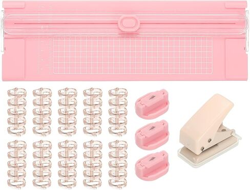 Patikil Paper Cutter Trimmer ، A4 slide paper paper slide slicer مع ثقب الثقب ، شفرة بديلة وموثق لبطاقة الحرفية ، بطاقة الملصقات ، سجل القصاصات ، الأخضر in Kuwait