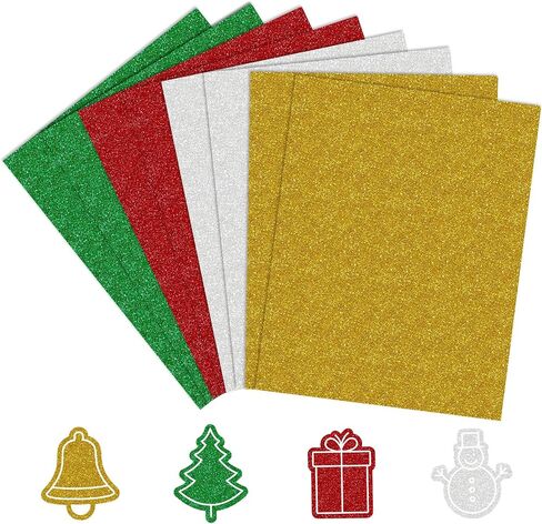 40 Sheet Valentine's Day Glitter Cardstock Red Pink Silver Thick Paper Cards 92LB/250GSM Colored Scrapbook Paper For Prints DIY Craft Supplies, 8.5 x 11 Inch in Kuwait