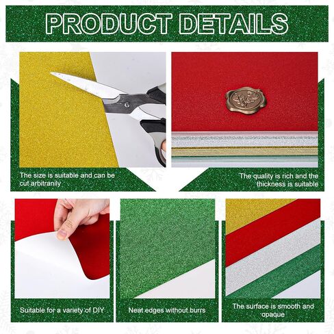 40 Sheet Valentine's Day Glitter Cardstock Red Pink Silver Thick Paper Cards 92LB/250GSM Colored Scrapbook Paper For Prints DIY Craft Supplies, 8.5 x 11 Inch in Kuwait