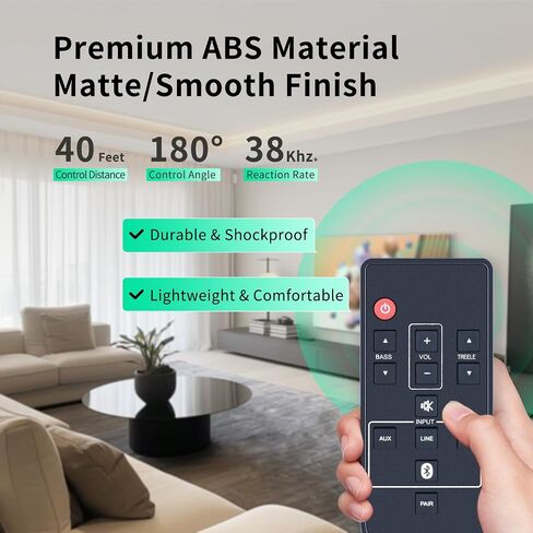 NC300UH NC300 New Sound Bar Remote Control Replacement Applicable for Sanyo Soundbar FWSB405F FWSB405FS in Saudi Arabia