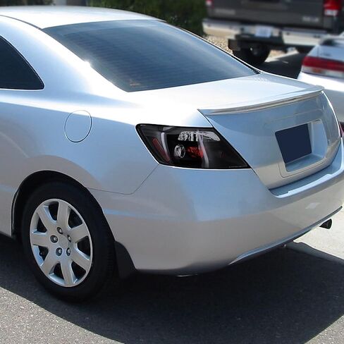 SPEC-D TUNING Black Smoke Tail Lights Compatible with 2006-2011 Honda Civic Coupe 2 Door, Left + Right Pair Assembly in Saudi Arabia