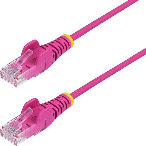StarTech.com 15ft Orange Slim CAT6 Ethernet Cable, Snagless RJ45, LSZH, 28AWG Pure Bare Copper, Slim Network Patch Cable/Cord in Saudi Arabia