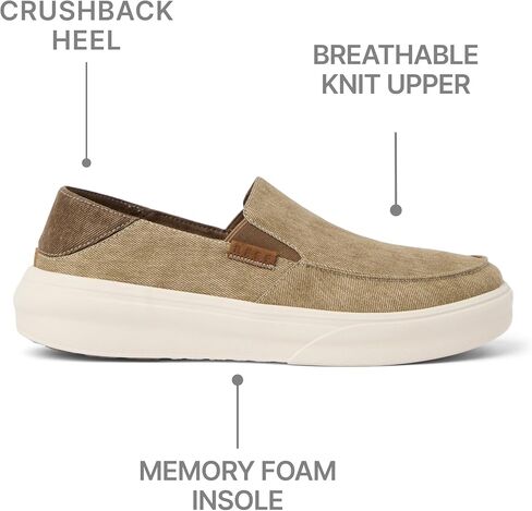 حذاء Swellsole Pacific للرجال ، قماش مغسول متين ، سرير قدم خفيف ، وسادة ناعمة ، تان ، 9.5 in Kuwait