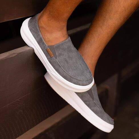 حذاء Swellsole Pacific للرجال ، قماش مغسول متين ، سرير قدم خفيف ، وسادة ناعمة ، تان ، 9.5 in Kuwait