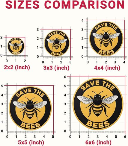 (3Pcs) Save The Bee Sticker, Round Save The Bees Sticker, Bee Sticker, Bumble Bee Decal for Car, Bee Bumper Sticker, Honey Bee Sticker - Stickers for Laptop Water Bottle Phone Car Window Helmet 3" in Kuwait