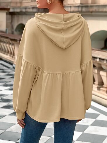 Fisoew Womens المتضخمات ذات الحجم الكبير من النوع الثقيل الفوانيس الطويل الأكمام الطويلة in Saudi Arabia