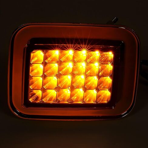 HECASA LED Turn Signal Light Lamp Compatible with 03-09 Hummer H2 Base Amber Parking Cornering Lamps Right & Left Side Clear Lens Chrome Housing in Saudi Arabia