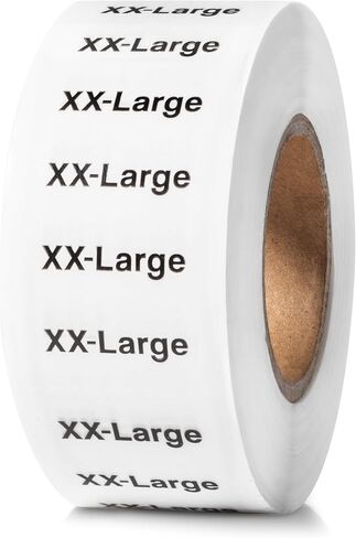 250pcs Small Clothing Size Strip Labels, 1.25" x 5" Labels, Small, 250 Labels/Roll, Clear Clothing Size Strip Sticker Labels for Shirts, Pants, Accessories, Retail Clothing in Kuwait
