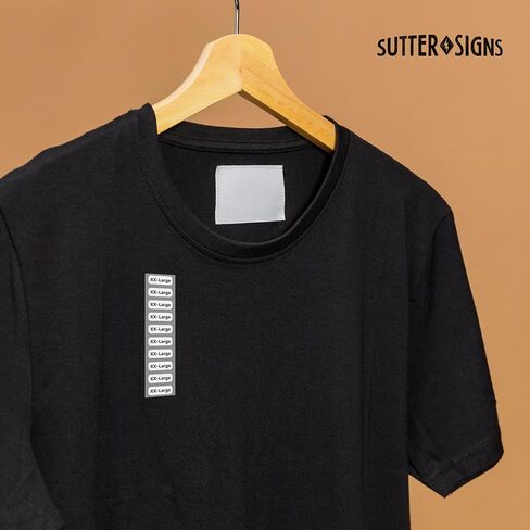 250pcs Small Clothing Size Strip Labels, 1.25" x 5" Labels, Small, 250 Labels/Roll, Clear Clothing Size Strip Sticker Labels for Shirts, Pants, Accessories, Retail Clothing in Kuwait