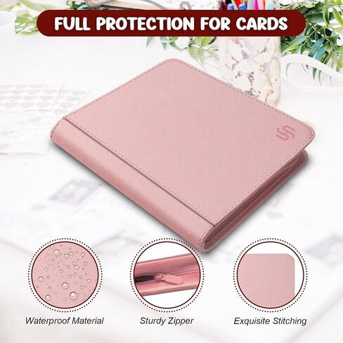 Toploader Binder 4 Pocket, HYMENEX TopLoader Card Binder Holds 112 Toploader Cards for Trading Cards Sports Cards - Black in Kuwait