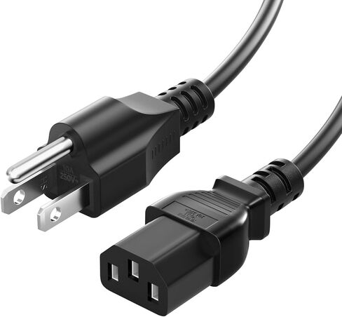 4FT Computer Power Cable, 3 Prong AC Power Cord PC Power Cable for HP, Dell, Samsung, LG, AOC, BenQ, Acer, Asus, ViewSonic, Compaq Monitor Power Cord (NEMA 5-15P to IEC320 C13), 2 Pack in Saudi Arabia
