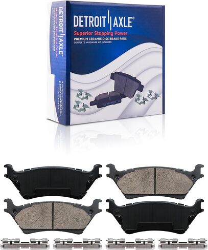 Detroit Axle - Rear Brake Pads for 2012-2020 Ford F-150 2013 2014 2015 2016 2017 2018 2019 Ceramic Brakes Pads w/Hardware Replacement in Saudi Arabia