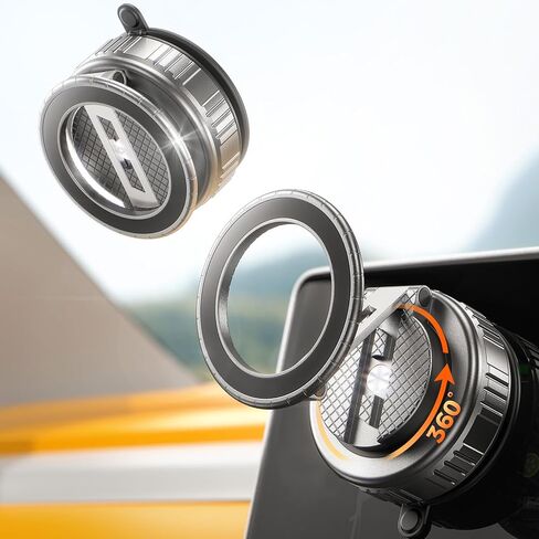 MRGLAS 2025 Upgraded 360° Rotation Vacuum Magnetic Phone Holder Stand,for Magsafe Suction Cup Phone Mount [89+LBS Strongest Suction & Magnetic] Adjustable Swivel Lock, for Your Car/Gym/Mirror/Kitchen in Kuwait