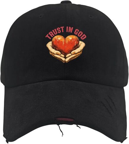 in My Trusting God Heard Hats for Men Washed Distressed Baseball Caps Aesthetic Washed Dad Hat Quick Dry in Saudi Arabia