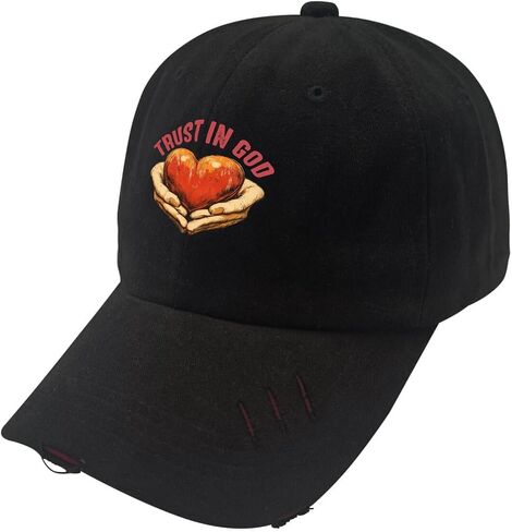 in My Trusting God Heard Hats for Men Washed Distressed Baseball Caps Aesthetic Washed Dad Hat Quick Dry in Saudi Arabia