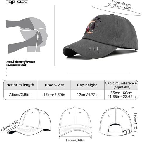 Batty for You Valentines Day Hat for Men Washed Distressed Baseball Cap Soft Washed Dad Hats Breathable Dark Grey in Saudi Arabia