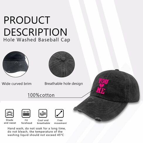 You Love Me Valentines Day Hat for Men Washed Distressed Baseball Caps Soft Washed Running Hats Adjustable in Saudi Arabia