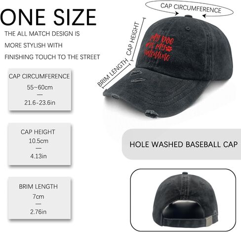 My Dogs is My Valentines Day Hats for Men Washed Distressed Baseball Caps Stylish Washed Dad Hat Fitted in Saudi Arabia