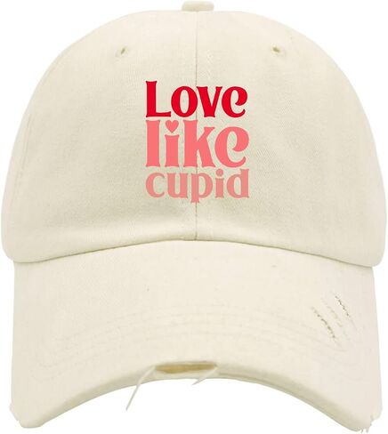 Love Like Cupid Hats for Mens Washed Distressed Baseball Caps Funny Washed Workout Hat Cotton in Saudi Arabia