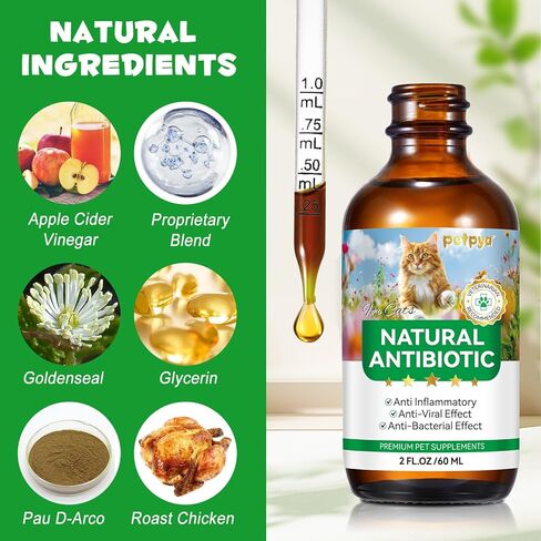 Urinary Tract for Cats, Natural Cat Urinary Tract Drops - Supports Bladder, Kidney Stone & Dog UTI Relief, Cranberry Kidney Bladder Drops, Herbal Supplement for Cats, Chicken Flavor - 60 ml / 2.02oz in Kuwait