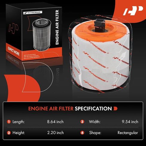 A-Premium Engine Air Filter Compatible with Cadillac ATS & Chevrolet Cruze, 2016 2017 2018 2019, Flexible Panel, Replace# 13367308 in Saudi Arabia