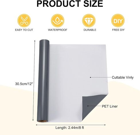 uxcell Brown Permanent Vinyl, 10 Inch x 5ft Adhesive Vinyl Roll for Decal Cutting, Signs, Scrapbooking, DIY Craft, Home Decorations in Saudi Arabia