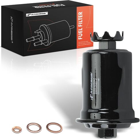 مرشح الوقود A-premium متوافق مع Toyota Camry 1992-1994/2000-2001 ، Corolla 1987 ، Celica ، Solara & Lexus ES300 1992-1994 & Dodge Avenger 1995 & Mitsubishi Mirage 1988-1989/1991-1996 & Chrysler in Saudi Arabia
