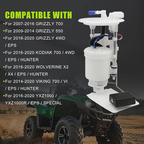 FZJDSD Fuel Pump Module Assembly Compatible with Yamaha Grizzly 700 550 Viking 2007-2016 Kodiak 2016-2020 Wolverine YXZ1000 2014-2020 Replace 3B4139071000 3B4-13907-10-00 Electric Fuel Pump Assembly in Saudi Arabia