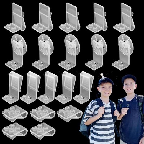Figleaf™ Minifigure Clip Set - Innovative Building Block & Fashion Clips for Minifigure Collectors' New Experience & Display, Ideal Concert Souvenir Educational Aid in Class, Role-Play (Two Set) in Saudi Arabia
