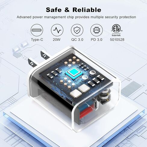 Compatible with iPhone 16 15 Charger Fast Charging,60W 10FT Extra Long USB C Cable with 20W Type C Charger Block Compatible with iPhone 16 Pro Max/16 Pro/16 Plus/15 Pro/15 Pro Max/15 Plus/15,S24/S23 in Saudi Arabia