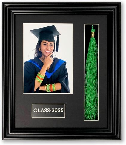 Black Wood Graduation Tassel Picture Frame for 5x7 print with Text Card in Saudi Arabia