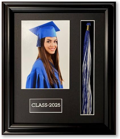 Black Wood Graduation Tassel Picture Frame for 5x7 print with Text Card in Saudi Arabia