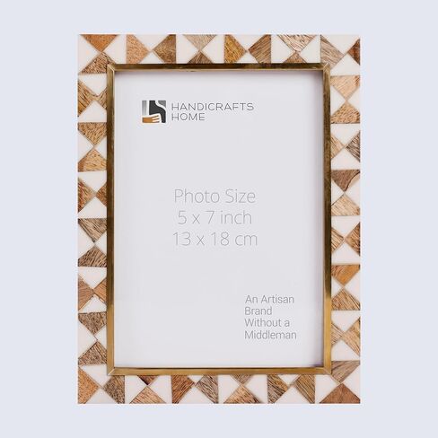 الحرف اليدوية Hive Wooden 4x6 إطار الصورة - إطار Beige Brown Racalloped لديكور الجدار والمكتب ، هدايا للجدة ، أبي ، أمي ، أولياء الأمور الجدد ، التخرج ، عيد ميلاد ، Housewarming ، صور العائلة والزفاف. in Kuwait