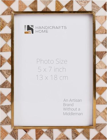 الحرف اليدوية Hive Wooden 4x6 إطار الصورة - إطار Beige Brown Racalloped لديكور الجدار والمكتب ، هدايا للجدة ، أبي ، أمي ، أولياء الأمور الجدد ، التخرج ، عيد ميلاد ، Housewarming ، صور العائلة والزفاف. in Kuwait