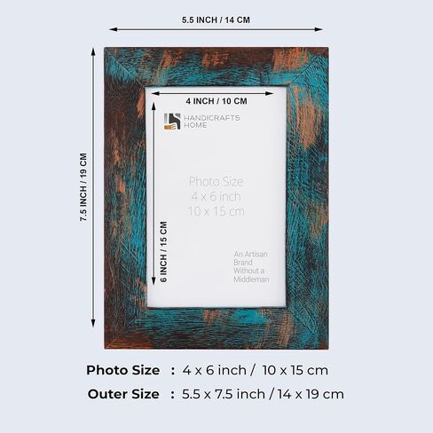 الحرف اليدوية Hive Wooden 4x6 إطار الصورة - إطار Beige Brown Racalloped لديكور الجدار والمكتب ، هدايا للجدة ، أبي ، أمي ، أولياء الأمور الجدد ، التخرج ، عيد ميلاد ، Housewarming ، صور العائلة والزفاف. in Kuwait