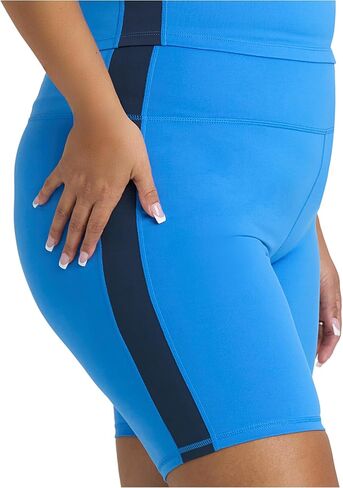 Popsugar PS شورتات راكب الدراجة النارية نساء 8.5 "شورتات تجريب مع جيوب عالية الخصر اليوغا الجريئة الصالة الرياضية شورت دنة in Kuwait