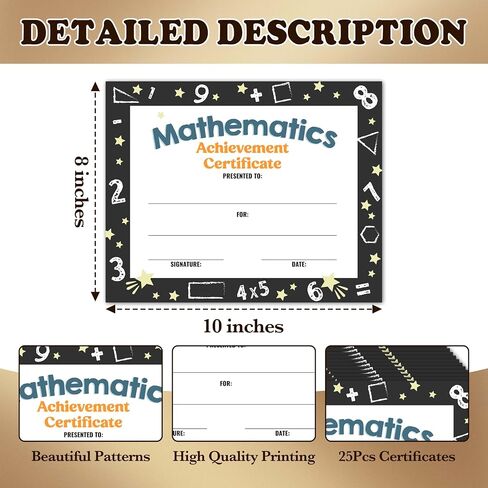 Reading Achievement Certificate, 25 Pcs Certificate of Achievement for Reading, Reading Achievement Recognition Certificate, School Classroom Supplies for Kids Students, 39 in Saudi Arabia
