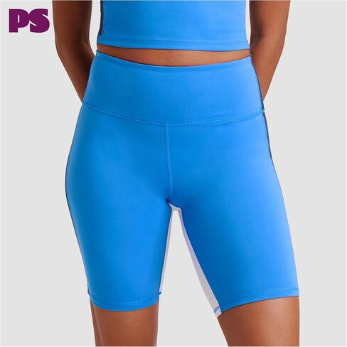 Popsugar PS شورتات راكب الدراجة النارية نساء 8.5 "شورتات تجريب مع جيوب عالية الخصر اليوغا الجريئة الصالة الرياضية شورت دنة in Kuwait