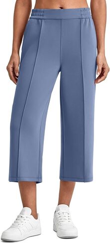G4free Smoofit Modal Soft Women's Wide Leg Capri Pants High High Lounge Rounge Pressupts مع جيوب in Kuwait