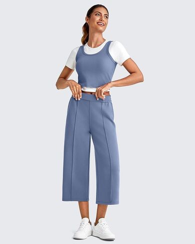 G4free Smoofit Modal Soft Women's Wide Leg Capri Pants High High Lounge Rounge Pressupts مع جيوب in Kuwait
