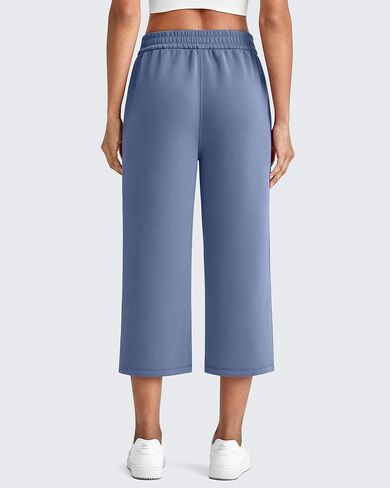 G4free Smoofit Modal Soft Women's Wide Leg Capri Pants High High Lounge Rounge Pressupts مع جيوب in Kuwait