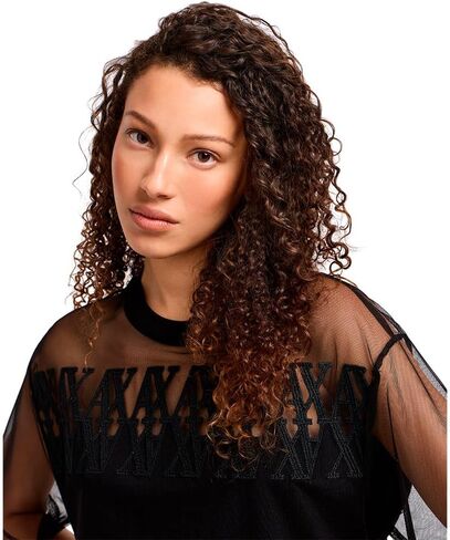 Armani Exchange Women's Cropped Mesh Logo Tee in Saudi Arabia