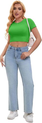 قمم محصول Skyzoo للنساء اللطيفات الصيفية الأساسية Tees Slim Fit Trendy Strendy Short Terts for Teen Girls 2025 in Kuwait