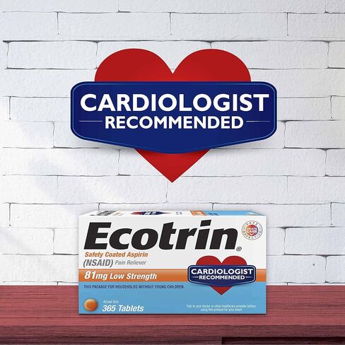 Ecotrin منخفضة القوة السلامة المغلفة الأسبرين ، NSAID 81mg ، 45 العد in Kuwait