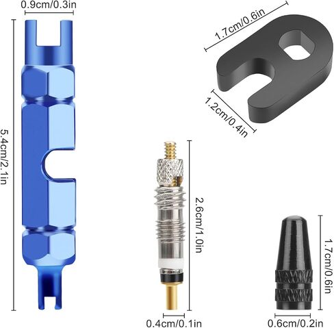 LinkStyle 44pcs Presta Valve Core Cap Kit مع أداة إصلاح الإزالة ، مجموعة أدوات الاستبدال السريعة للاستبدال بسرعة in Kuwait